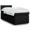 VidaXL Bed Slat Base with Mattress Black Single Fabric, Bed, Platform Bed, Panel Bed, Bedroom Furniture 3286857
