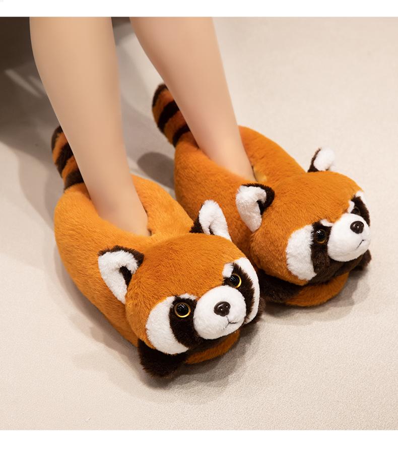 Cartoon Animal Slippers: Rabbit, Hamster, Husky, Fox, Panda - Unisex Cotton Indoor Shoes for Autumn/Winter
