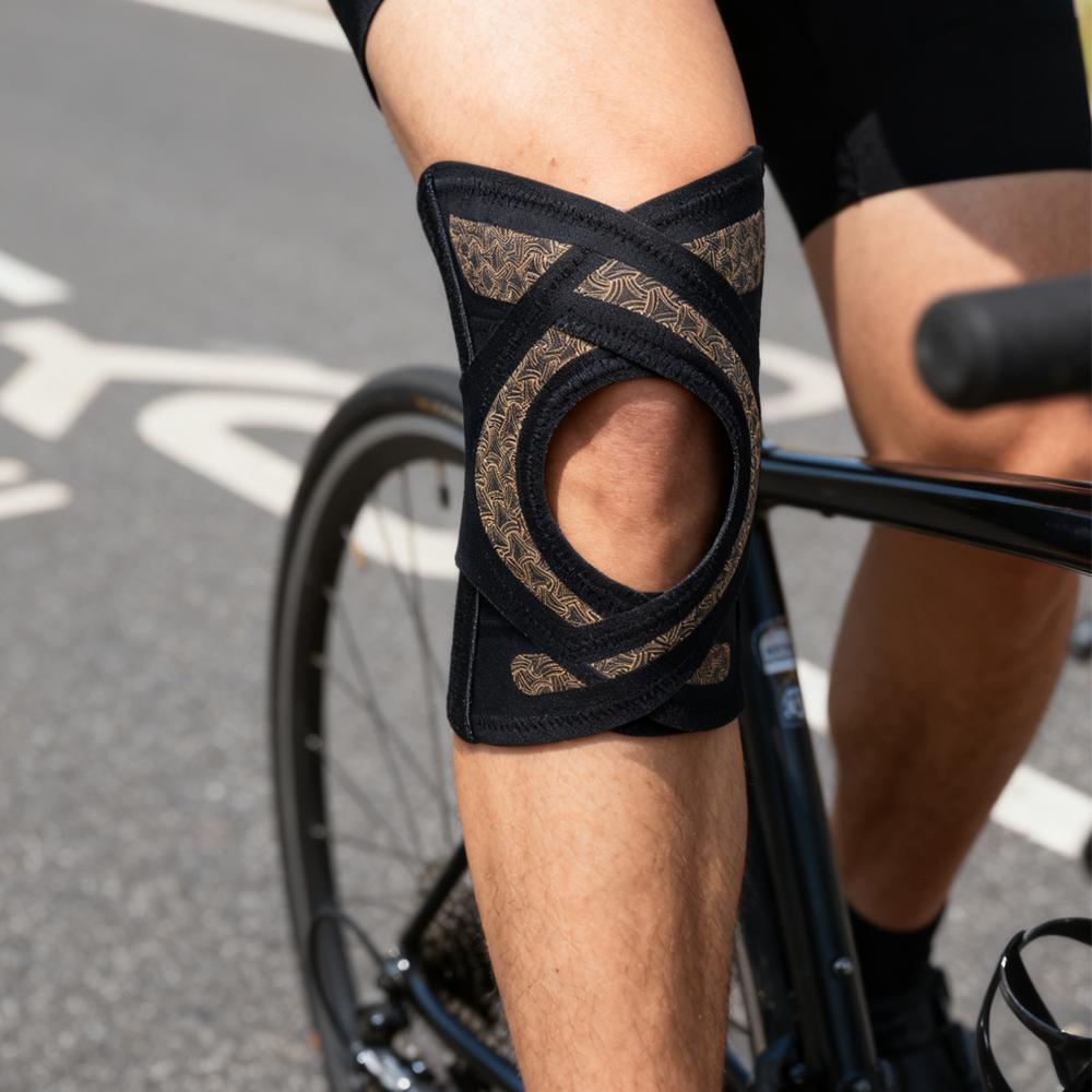 1 Stück Gelenk-Kniebandage mit Seitenstabilisatoren - Verstellbare Unterstützung bei Meniskusriss, Arthritis, Knieschmerzen für Männer & Frauen