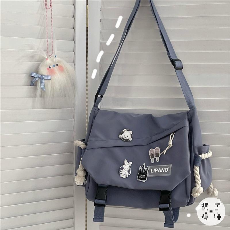 Hong Kong style bag versatile artistic Korean version street pography shoulder bag messenger bag student crossbody bag for ma