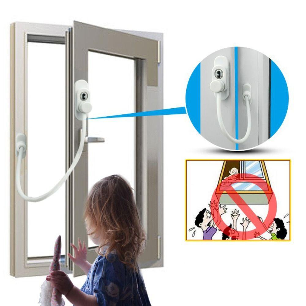 Metal Window Limiter Anti-theft Window Stopper Window Safety Lock Baby Protection