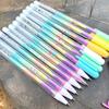 Korean Pastel Gradient Crayons Set - 6 Fluorescent Watercolor Pencils for DIY Cards & Children's Crafts
