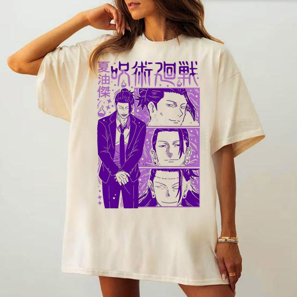 Jujutsu Kaisen t shirt Women Comfortable Vintage University Classic Y2k Pastel t shirt graphic Pop Culture Gothic Punk S