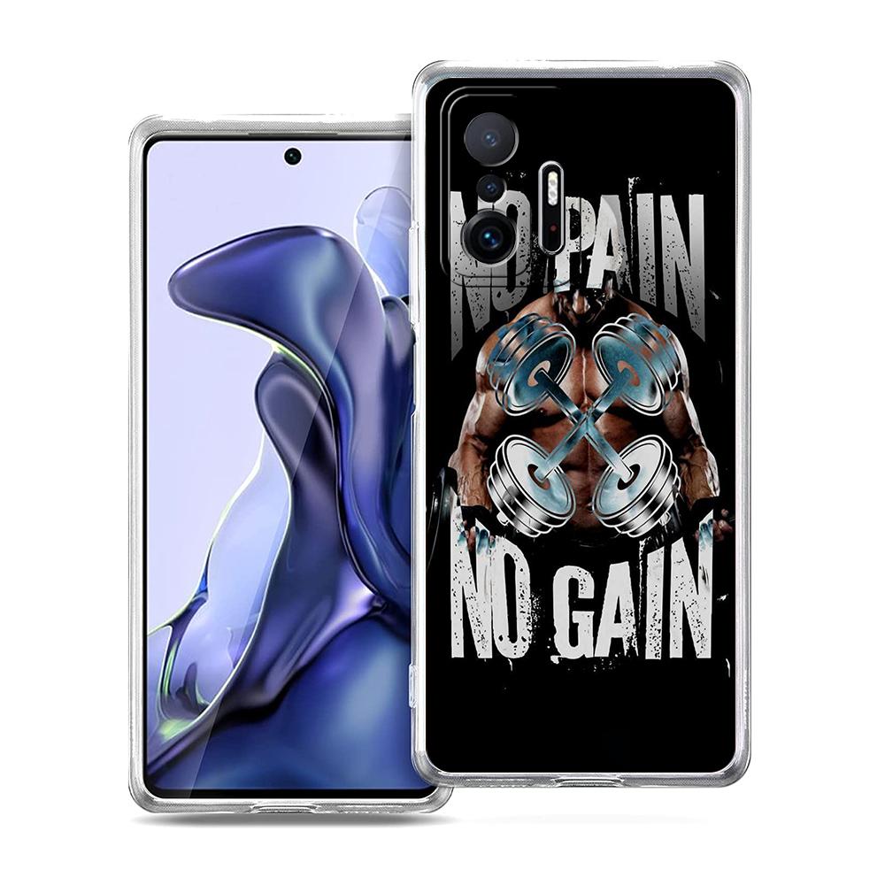 

Прозрачный чехол для телефона для Xiaomi Mi 14 13 12 11 Ultra 13T 12T 11T Poco X3 NFC F3 F6 Pro Lite Мягкий ТПУ Бодибилдинг Зал Фитнес Poco X5 Pro