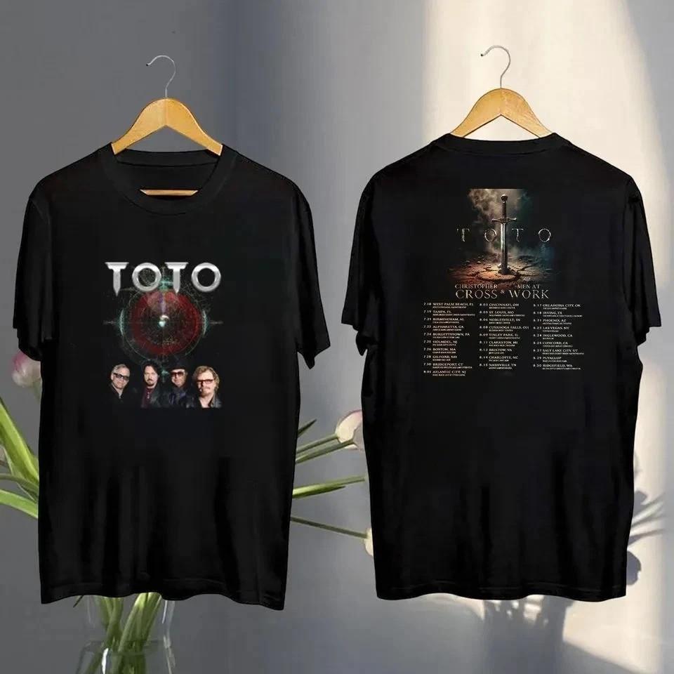 Comfort Colors Футболка с принтом группы Toto и Кристофера Кросса, футболка унисекс, концертный тур 2025 S