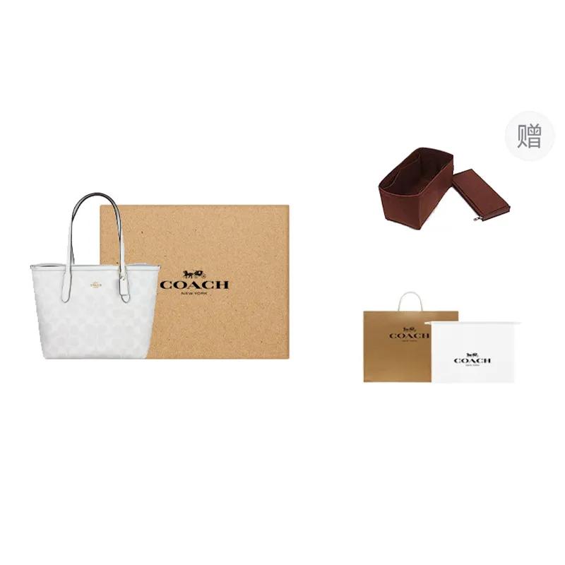 COACH City Coated Canvas Shoulder Bag Medium Women's Chalk Glacier White (Unisex) Shoulder Bags CN733 IMRFF