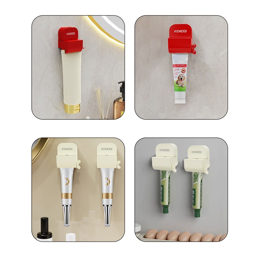 Storage Rack Clip Toothpaste Squeezer Manual Punch-free Toothpaste Holder Bathroom Accessories Suction Cup Toothpaste Dispenser
