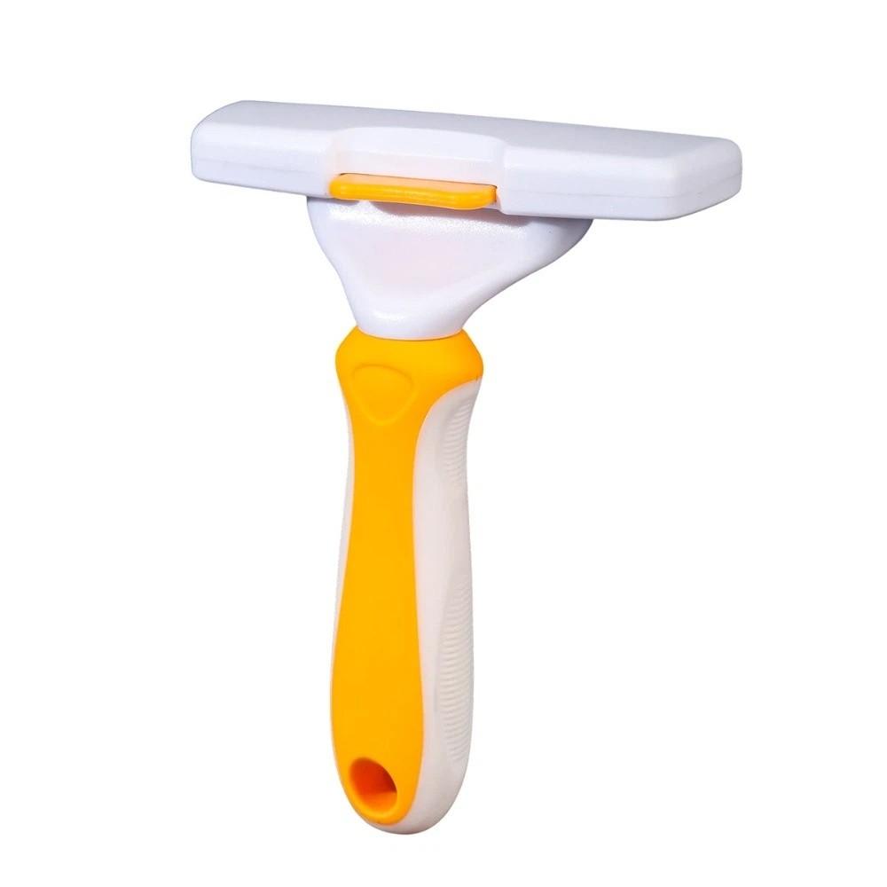 One Click Hair Removal Cat Comb Deshedding Pet Thinning Comb Pet Hair Remover Comb  Pet Care S жёлтый