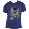 Men's Guns N Roses Faded Skull T-shirt Large Blue