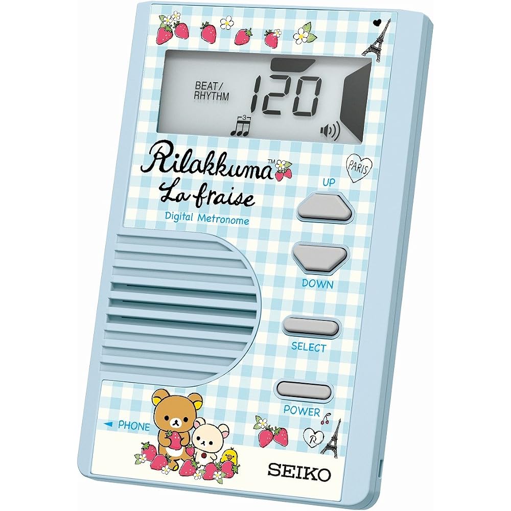 SEIKO Digital Metronome, Slim Design, Rilakkuma Limited Edition, Blue DM71RKL