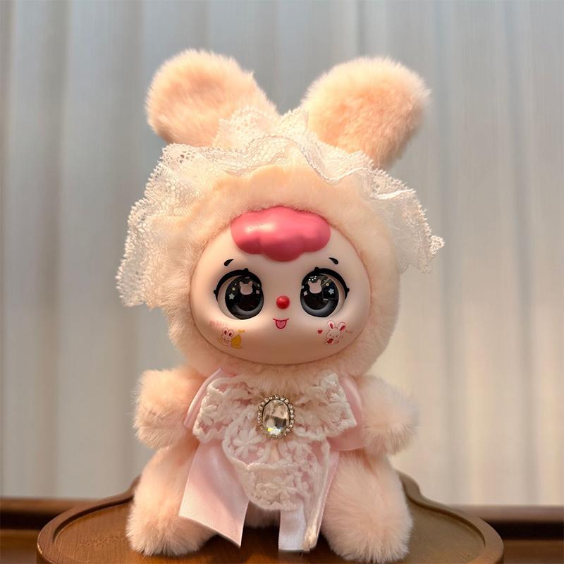 Cute Plush Little Rabbit Treasure Vinyl Doll Pendant Keychain Backpack Hangings Ornaments Gifts