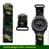GA2100 Design s poutkem Plátěný řemínek Pro Casio G-SHOCK 5611 GA-2100 GA-2110 GA-B2100 Pánský Venkovní sport Nylonový řemínek na hodinky příslušenství