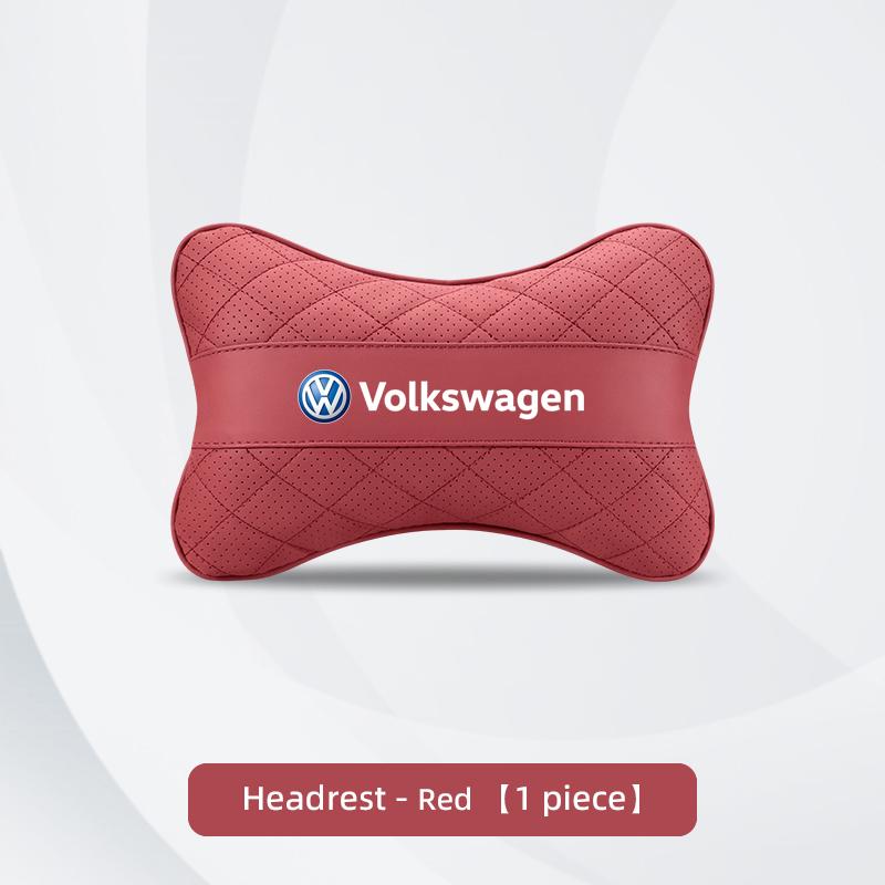 OBTLU1 Car Seat Head Support Cushion Lumbar Pillow Accessories Tire Valve For VW GTI Golf Polo Passat Tiguan T-ROC Jetta Arteon ID.3 CC