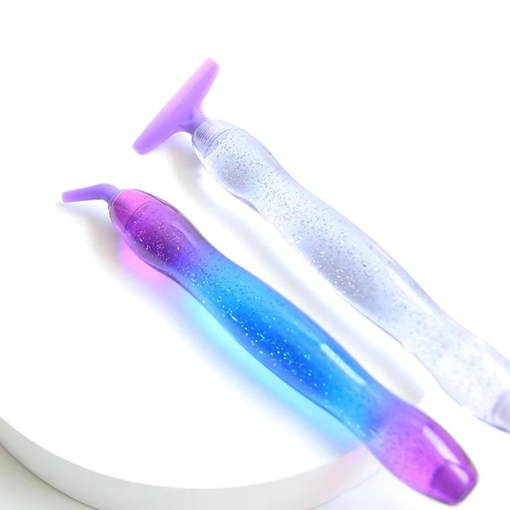 Glitter Gradient Diamond Painting Pen Kit with 6 Interchangeable Plastic Tips Ergonomic Handle for 5D Diamond Art Rhinestone Crafts and DIY Projects