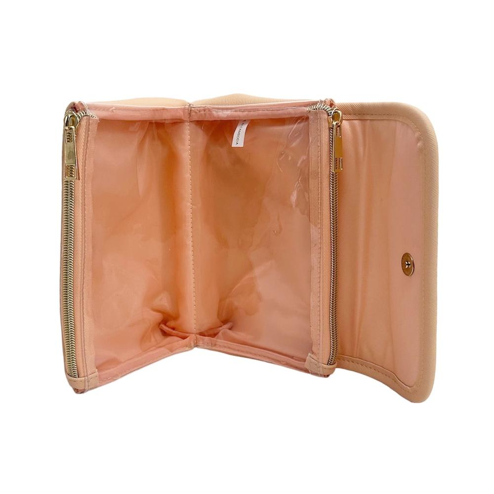 Double Zip Makeup Bag Cosmetic Organizer Travel Pouch Water-Resistant Toiletry Bag Portable Makeup Storage Gift Women