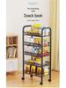 Multi-layer Movable Kitchen and Bathroom Storage Trolley and Vegetable Basket