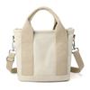 Women Small Bag with Zipper Fashion Lady Single Shoulder Portable Thickened Canvas Mobile Phone Bucket Tote Bag