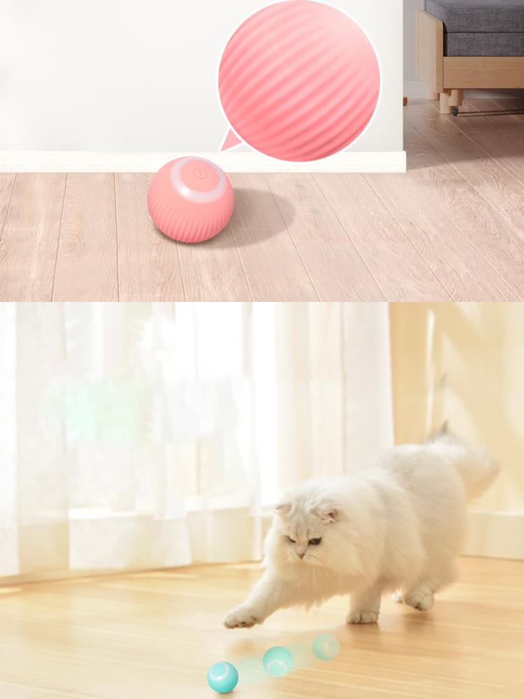 Smart Cat Toys Electric Cat Ball Automatic Rolling Ball Cat Interactive Toys Training Self-moving Kitten Toys for Indoor Playing