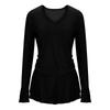 Women's Fashion Color Round Neck Hem Elastic Sleeve Mid Sleeve Shirt T,shirt Top