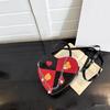 Borsa a Spalla da Donna alla Moda Borsa Creativa a Forma di Cuore Poker Borsa a Tracolla Stampata Piccola Borsa a Mano CLE