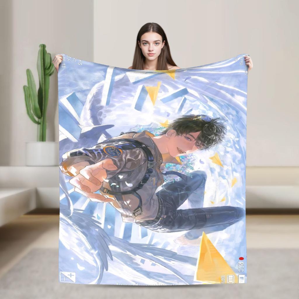 Love and Deepspace Rafayel Fuzzy Blanket Awesome Throw Blanket for Sofa Bedding Lounge 150*125cm Bedspread
