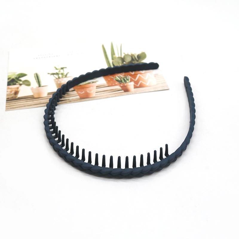 Buntes, wellenförmiges koreanisches Zahnkamm-Haarband - Rutschfest, schonend zum Haar, Bequemer Sitz, Ideal zum Bändigen von Babyhaaren.