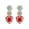Charm Asymmetrical Enamel Dangle Earrings Flower Bohemian Dangle Earring  Women