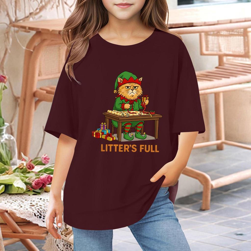 Toddler Girl Boy T-Shirts Kids Top Boys And Girls Printed Short Sleeved T-shirt 1-12Y