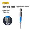 6-Piece 50mm Anti-Slip Phillips Screwdriver Bit Set with Blue Rubber Sleeve for Electric Screwdrivers.