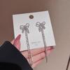 Trendy Long Tassel Bow Earrings: Celebrity-Inspired, Exaggerated Style for Women