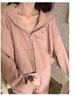 2024 Women's College Style Cotton Hoodie & Wide-Leg Pants Set - Spring/Autumn Casual Wear