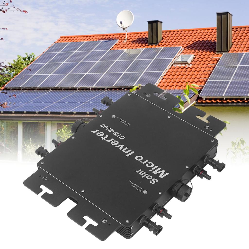 2800W Solar Grid Tie Inverter MPPT Power Micro Inverter with WiFi Control IP65 Waterproof