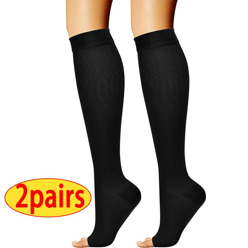 Thigh High Medical Compression Stockings for Varicose Veins Multifunctional Open Toe Pressure Socks Calf Socks