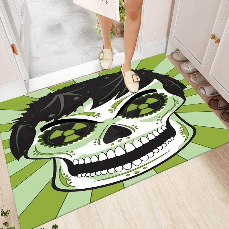 Skull Art Rugs and Carpets for Home Living Room BedRoom Decoration Area Rug Doormat Kitchen Bathroom Non-slip Mat Cartoon Rugs