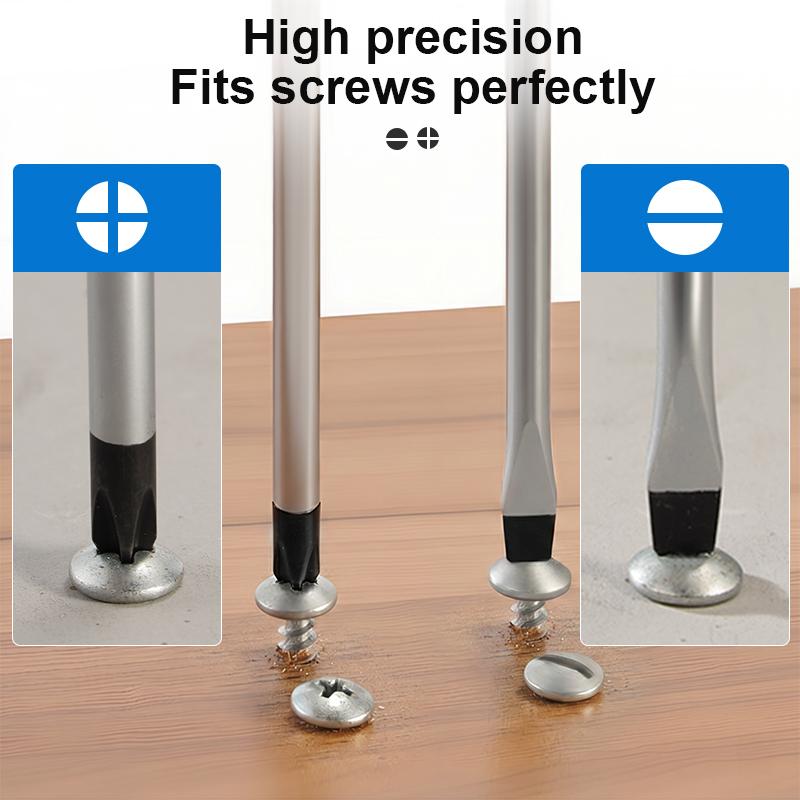 Screwdriver Set Phillips Slotted CRV Steel Magnetic Tip Heat Treated TPR Grip Handle 3 5 6 8mm PH0 PH1 PH2 PH3 Hand Tools 4