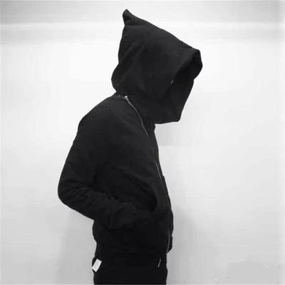 Spring Autumn Hoodies Men Zipper Cardigan Harajuku Black Sweatshirts Hip Hop Swag Style Skateboard Streetwear Cloak Hooded Jacket Coat