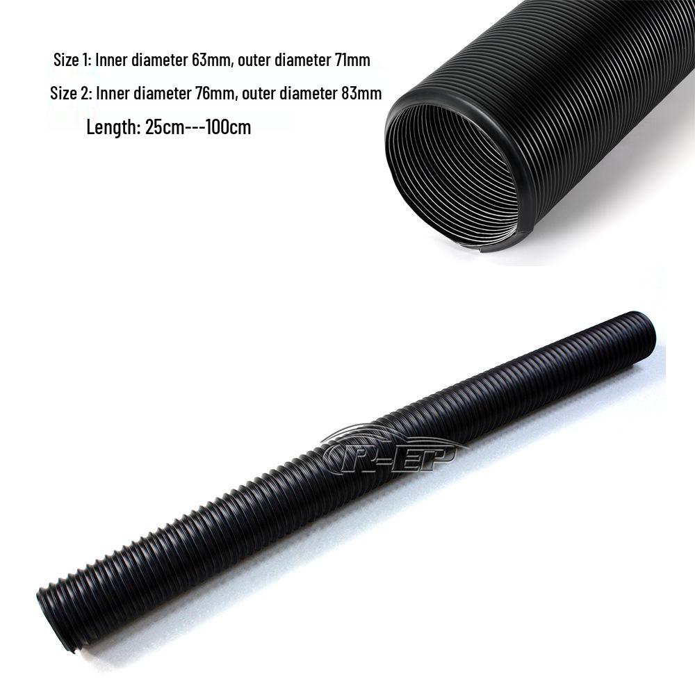 Universal Car Intake Air Guide Bend, Telescopic Tube 63/76mm, Extends Up To 1 Meter