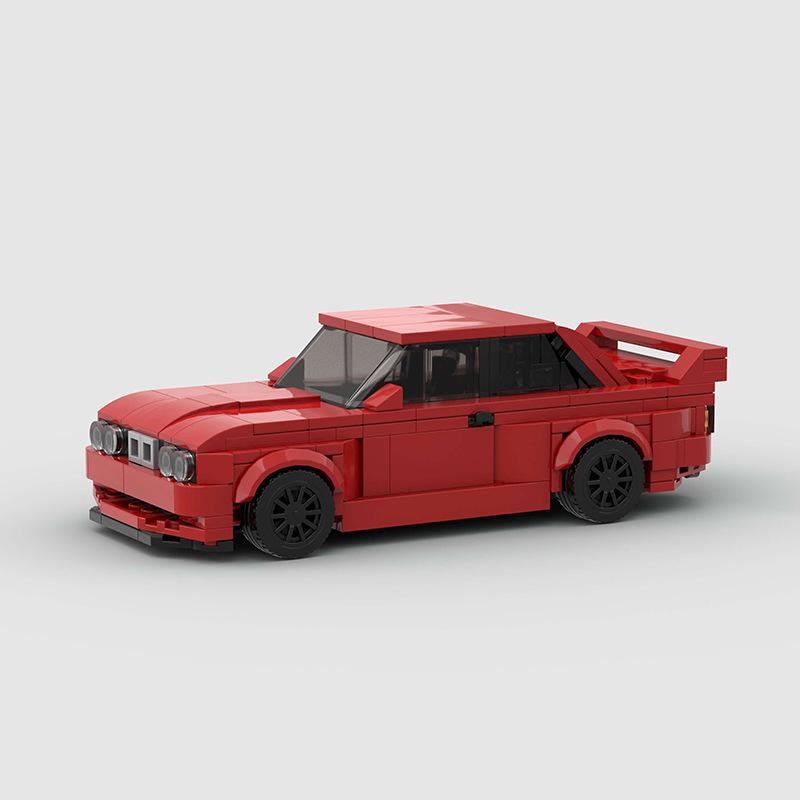 Red Sports Car DIY Puzzle: Compatible Lego Small Bricks Educational Building Blocks Toy for Children