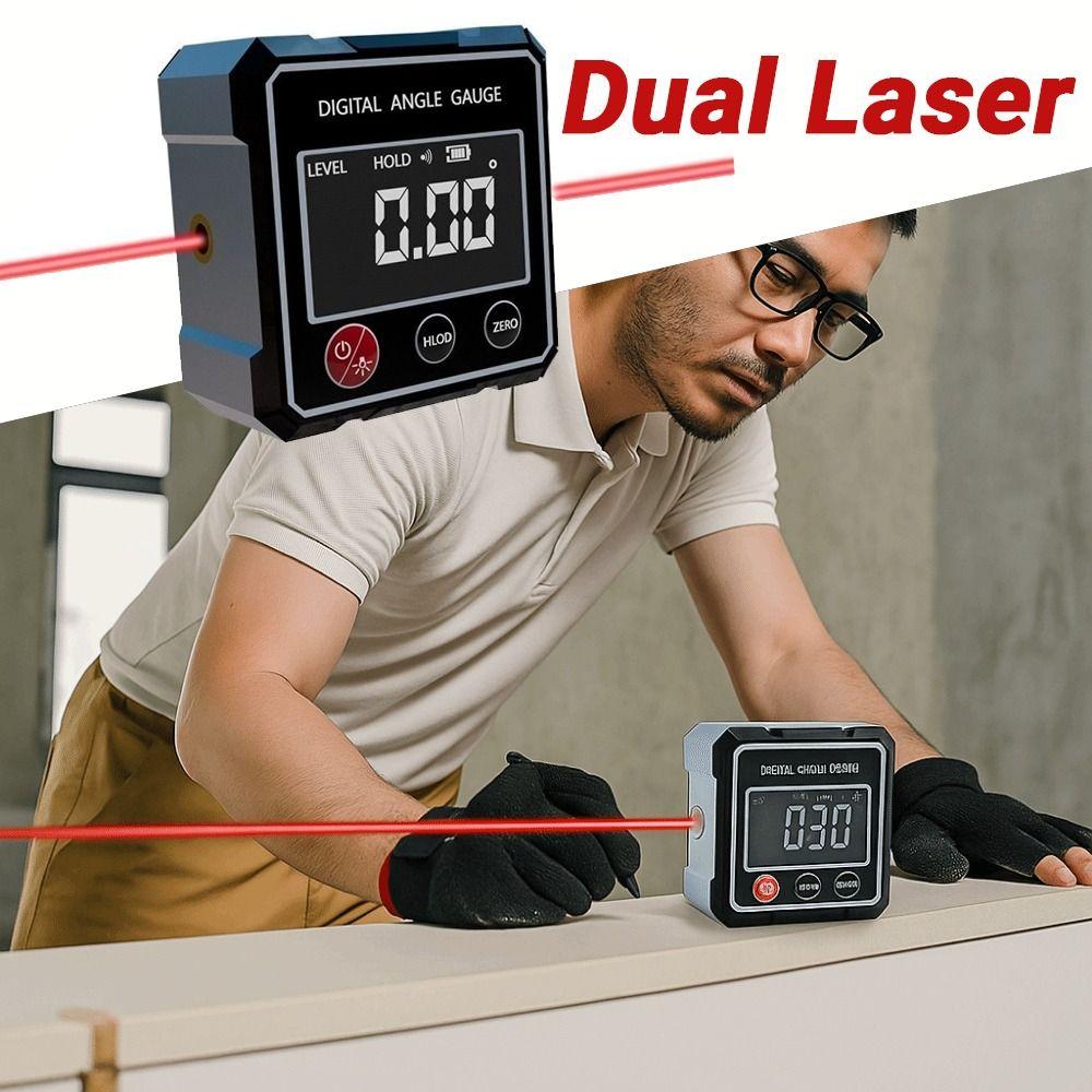 LCD Backlight Angle Finder Magnetic Base Tilt Angle Box Digital Inclinometer Woodworking