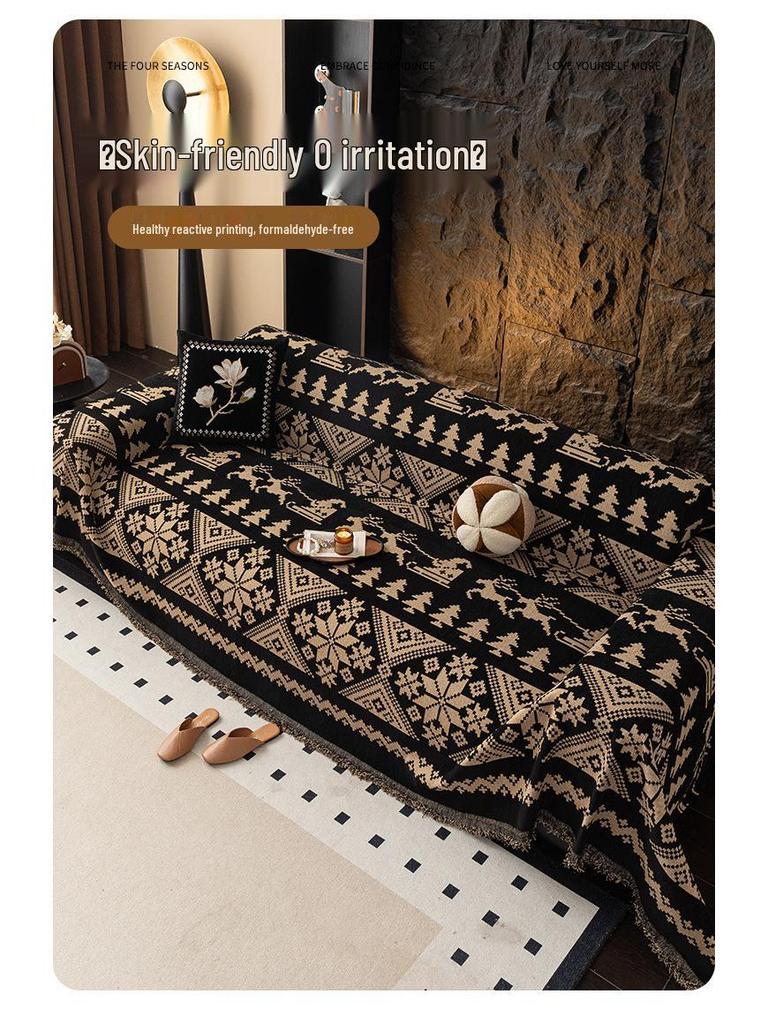 Nordic Minimalist Chenille Sofa Blanket - Anti-Scratch, Four Seasons Universal Cover