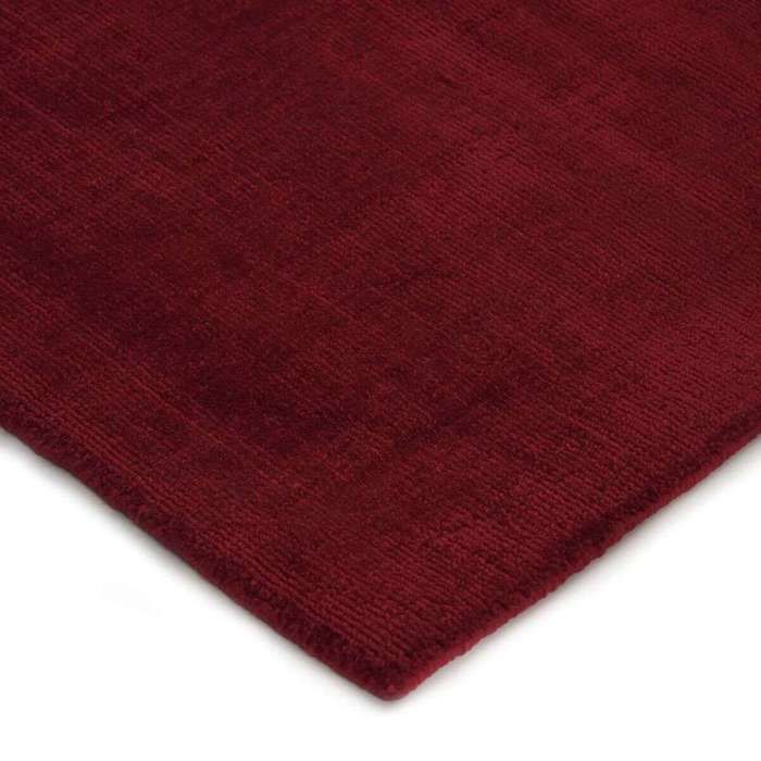 Tapis salon aspect velours burgundy 160x230