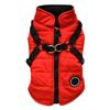 Haustierjacke mit Geschirr für Hunde, Winter, warme Hundekleidung, wasserdicht, Mantel für große Hunde, Chihuahua-Jacken