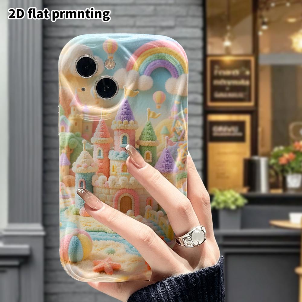Phone Case: 2D Flat, Suitable for iPhone 18 17 16 15 14 13 12 Pro Protective Case, Dreamy Castle, Perfect Christmas and Halloween Holiday Gift