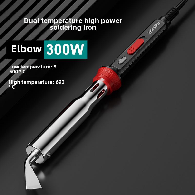 300W Adjustable Temperature Handheld Soldering Iron - Portable, High-Power Flat Head with External Heating.