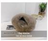 2025 Autumn/Winter Women's Minimalist Fluffy Shoulder Bag - Versatile Solid Color Handbag