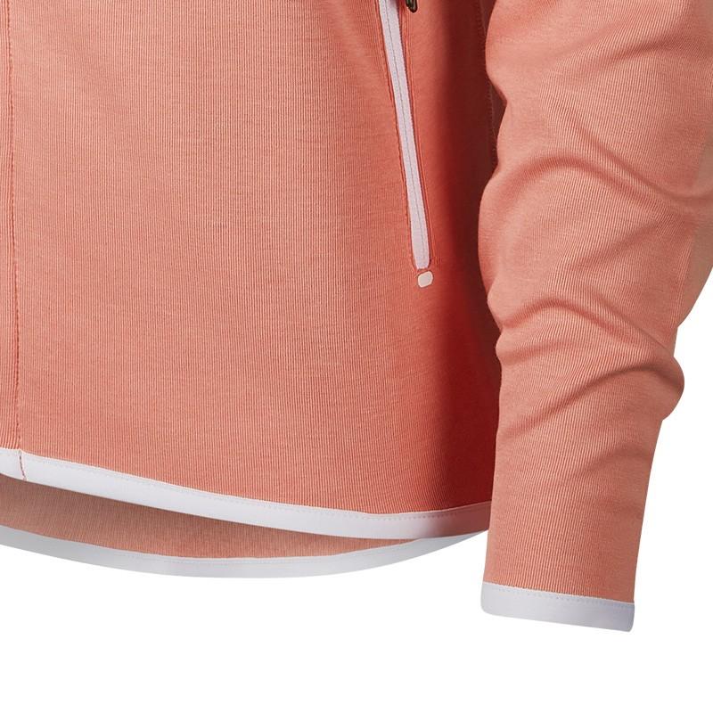 Nike Sportswear Tech Fleece Logo Pullover Hoodie Women Outerwear Pink BV7566-606