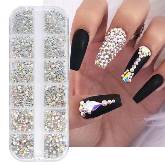 Nail Decor Multi-Color Nail Art Flat Bottom