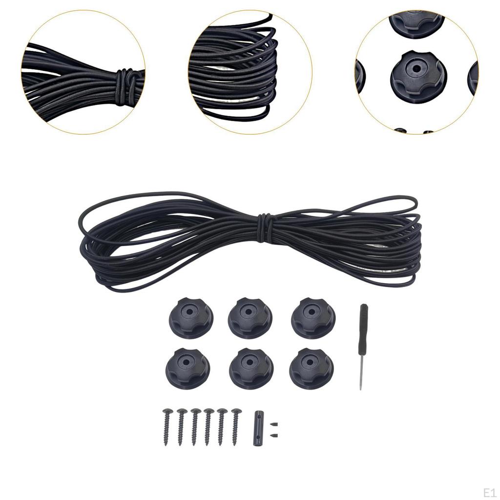 RV Cargo Storage Elastic Netting Rope Bungee Strap Wall Mount Accessories Stretch String for Boating