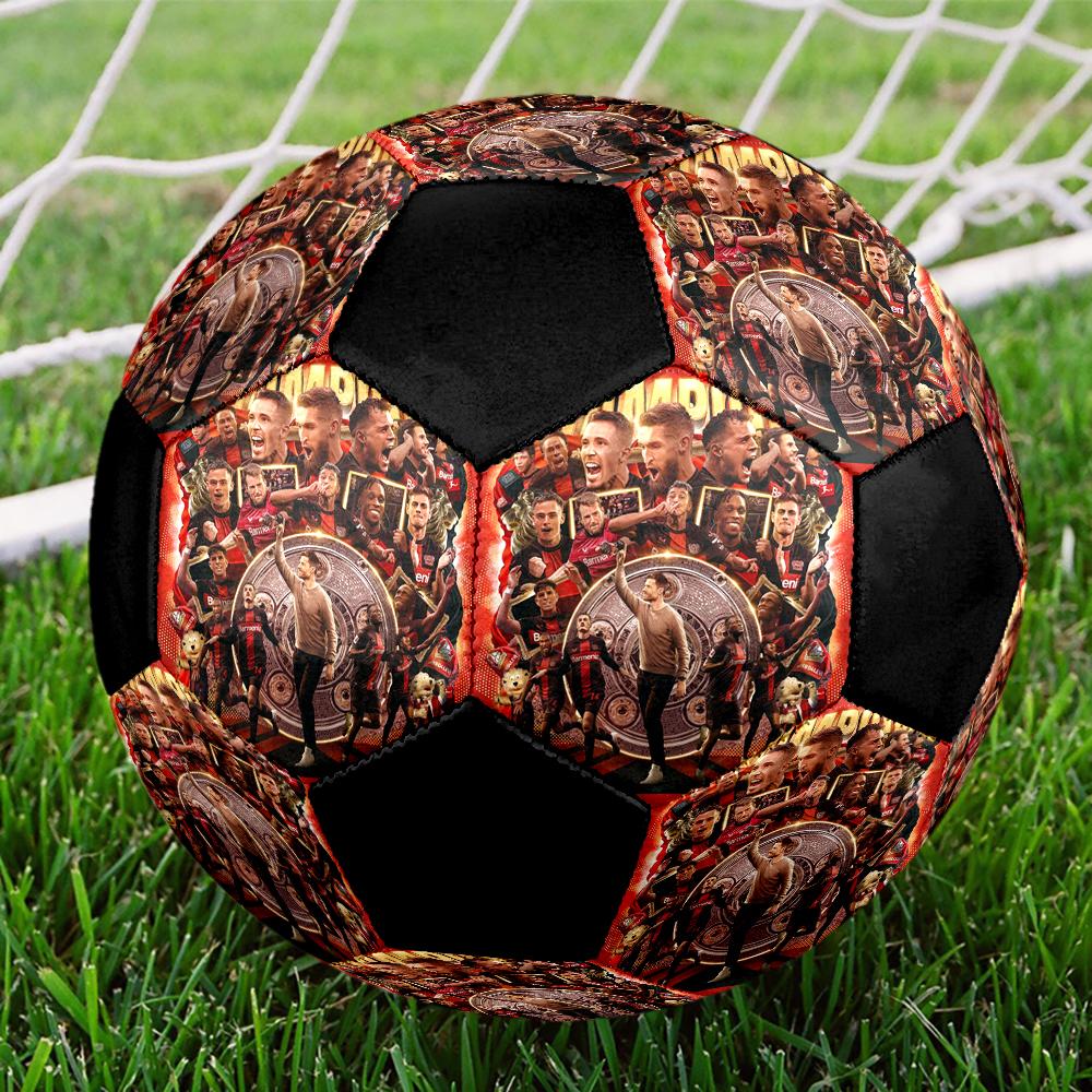 Bayer 04 Leverkusen Indoor Soccer Ball Colorful Machine Stitched PVC Size 5 Team Training Competition Ready Durable High-Bounce Cool Sports Gift
