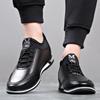 Trend High Top Leather Shoes for Men Summer  Soft Invisible Height Increase 6cm Men Shoes Elastic Band Slip On Casual Shoes